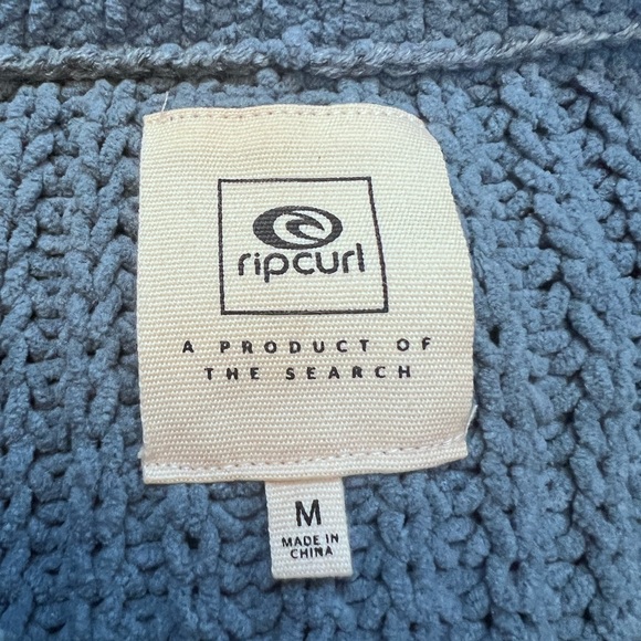 Rip Curl Women's Knit Chenille Dusty Blue Sweater - Picture 2 of 5